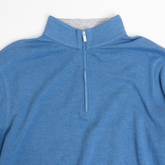 Peter Millar Crown Comfort Pullover Sweater Cape Blue Golf Quarter Zip - Picture 5 of 12
